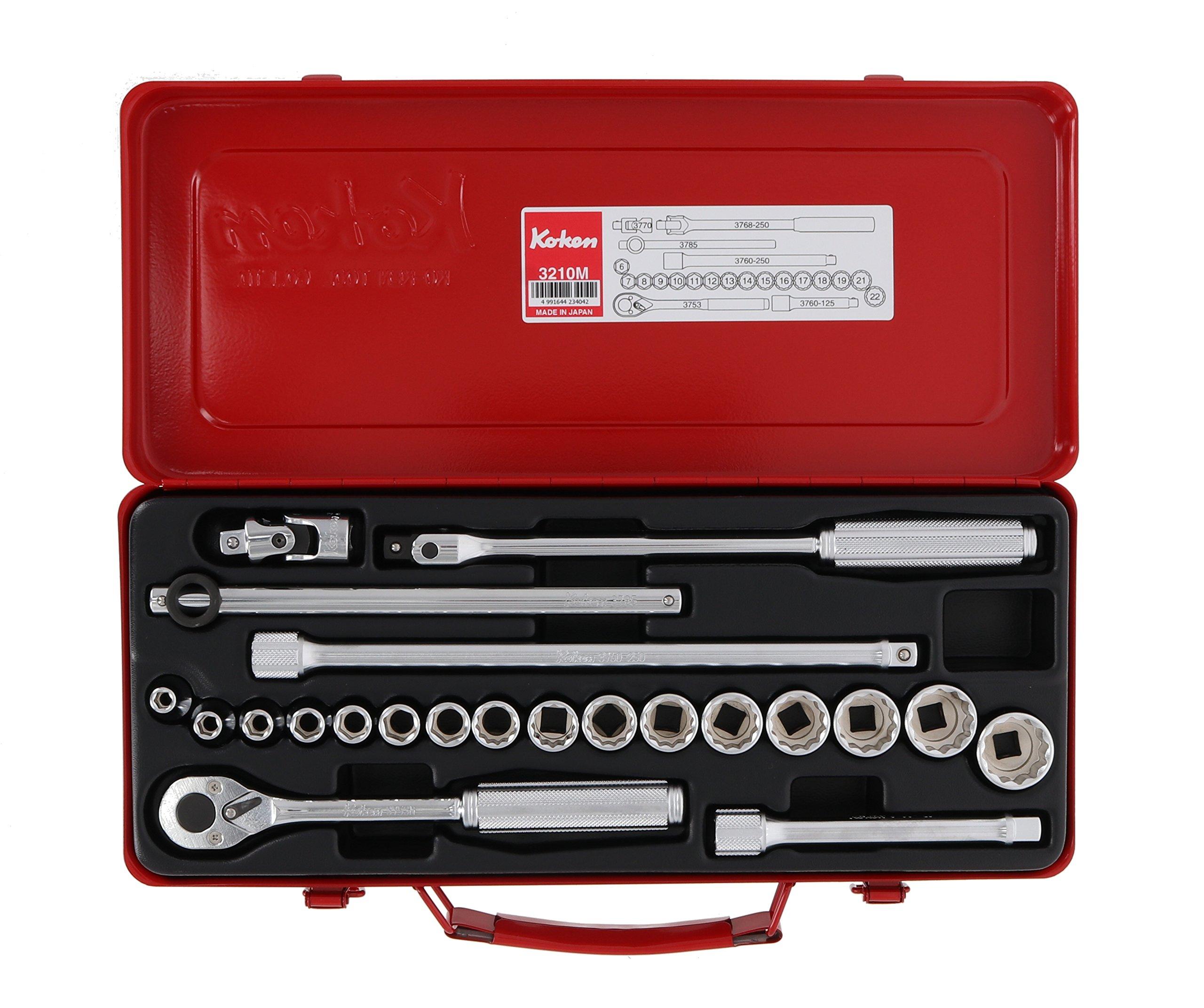 

Koken Socket set 22 pieces 3210M 3/8(9.5mm)SQ.