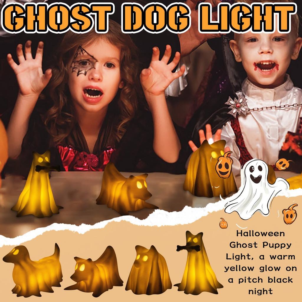 Halloween Night Light Home Decoration Creative Resin Crafts Cute Dog Gift