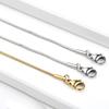 0.9/1.2/1.5/2.0Mm Stainless Steel Necklace For Men Hip Hop Titanium Steel Square Snake Chain Necklace Jewelry Accessories