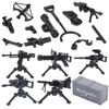 Military Building Set USA Army Figure Soldi Roadblock Sentry Post Mortar Sandbag Weapons Box 7061A Mini Brick Gift Toy K040