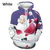 Christmas Hooded Ladies Sweatshirt 3D Cartoon Pattern Printing Casual Pullover Hoodie Kangaroo Pocket Long-sleeved Top