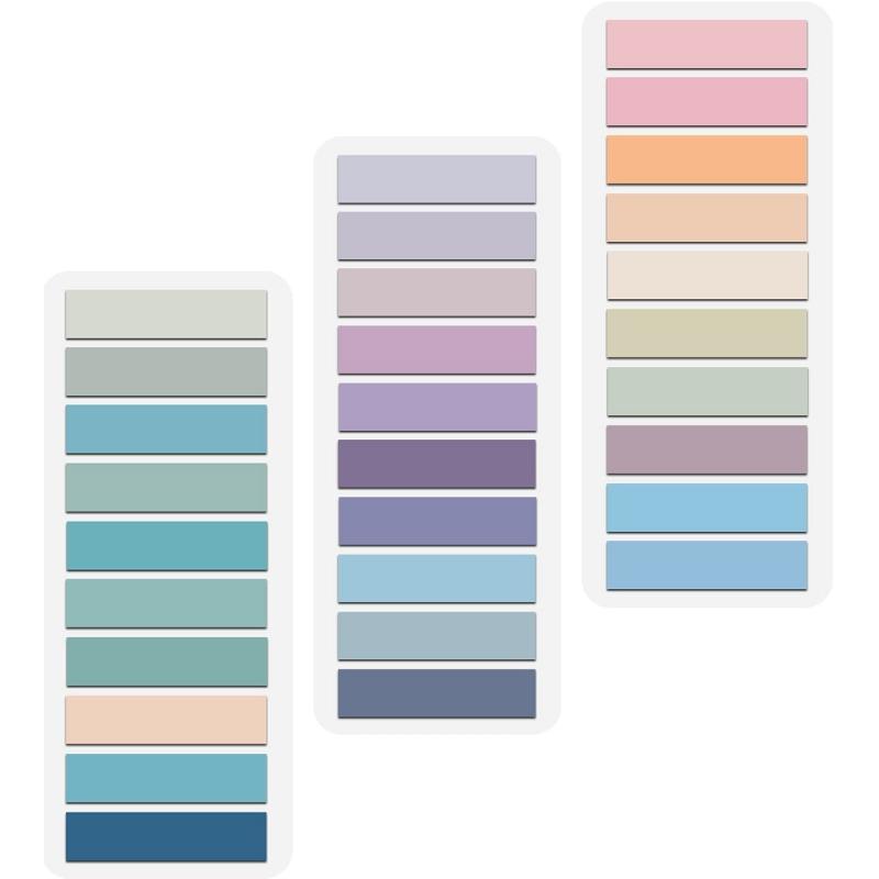 

3 упаковки по 600 шт. маркеров для страниц, клейкие этикетки для заметок, многоразовые наклейки для индексов файлов, водонепроницаемые флажки для файлов, наклейки Morandi