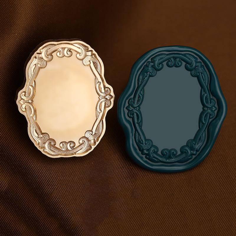 Matte Photo Frame Stamp Sealing Wax Stamp Head Fire Paint Lacquer Copper Seal Wax Stamp Heads Envelope Wedding Party Invitation