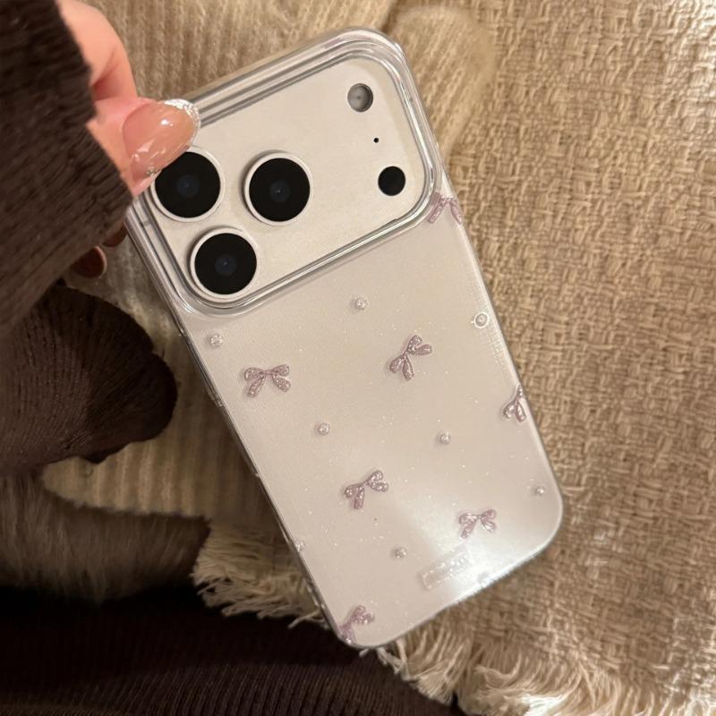 3D Bowknot Glitter Phone Case For iPhone 17 Air 16 15 14 13 12 11 Pro Max XS XR X 7 8 Plus Shockproof Protective Cover