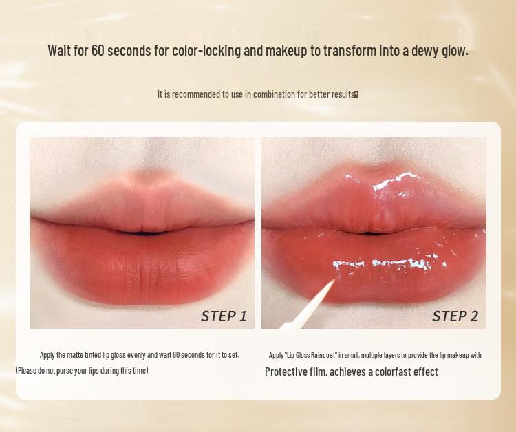 FOMIX Double-Headed Mirror Gloss: Hydrating, Non-Sticky, High-Shine Lip Glaze for Plump Lips.