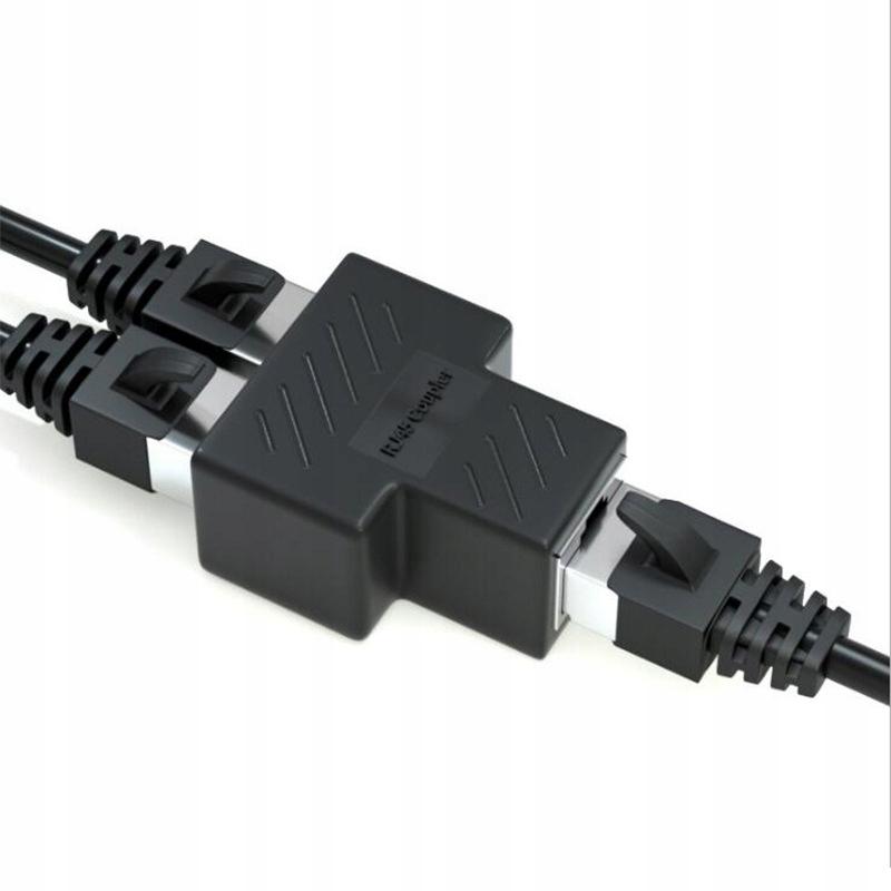 Adaptér Lanberg síťová spojka rozbočovač RJ-45 - RJ-45 X2 stíněný