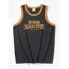 Men's Fitness Tank Top for Training, American-Style Sports, Pure Cotton Undershirt, Summer Export Men's Basketball Tank Top