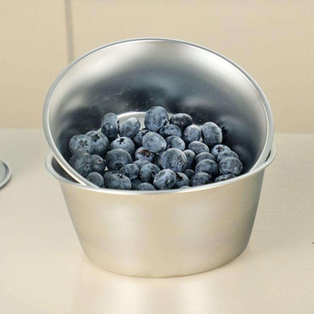 2Pcs/Set Stackable Rice Colander Rust-proof Kitchen Drainage Bowl  Prepare The Food