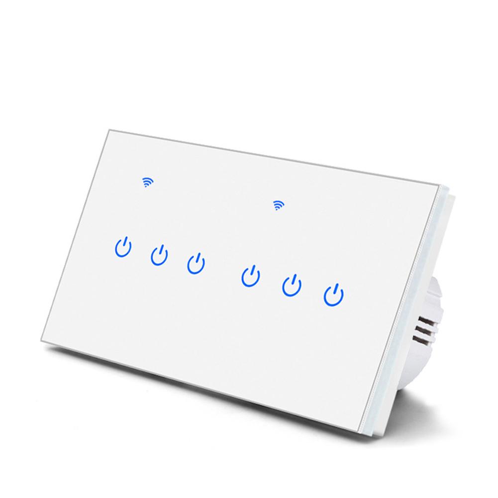 Touch Switch Smart Home Voice Commands White 146*86*35mm App Remote Control EU Glass Panel Lights Or Appliances Brand New