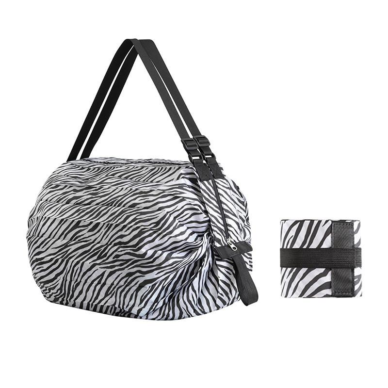 Nylon Foldable Shopping Bag With Large Capacity Waterproof Tote For Grocery Use