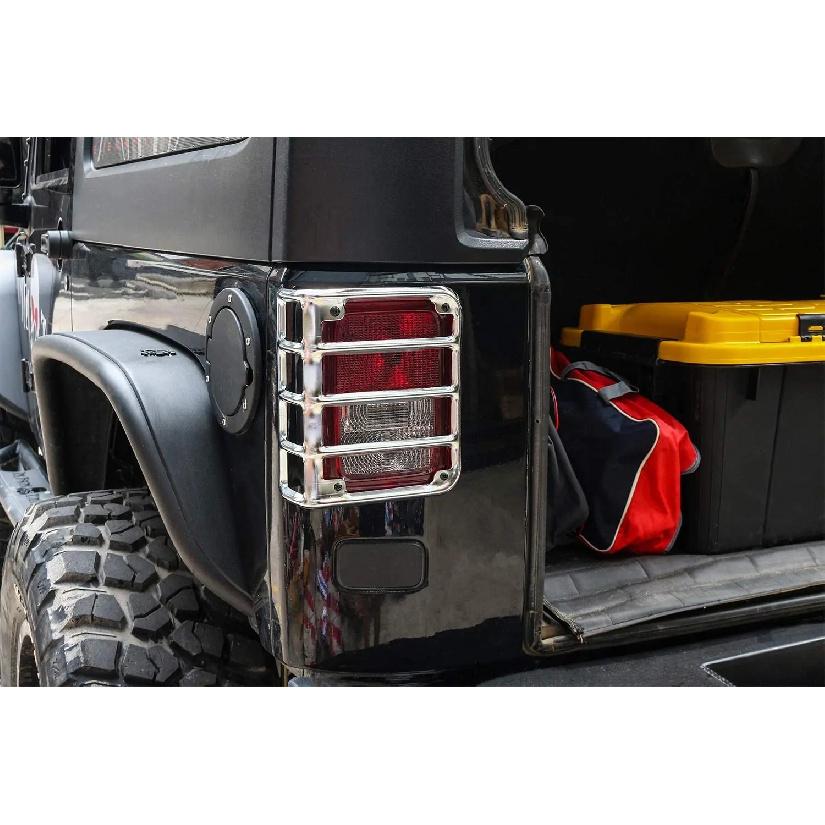 LED Light Shell For Jeep Wrangler JK 2007-2017 Headlamp Turn Signal Light Rear Tail Lamp Protector Guard Cover