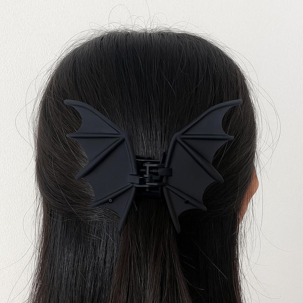 Gothic Bat Wings Ponytail Holder Zinc Zinc Alloy Shark Clip Hair Accessories Halloween Hair Claw Gift