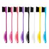 Professional Hair Styling Tools Boar Bristle Hair Eyebrow Brush Private Label Edge Brush 2 In 1 Edge Control Brush