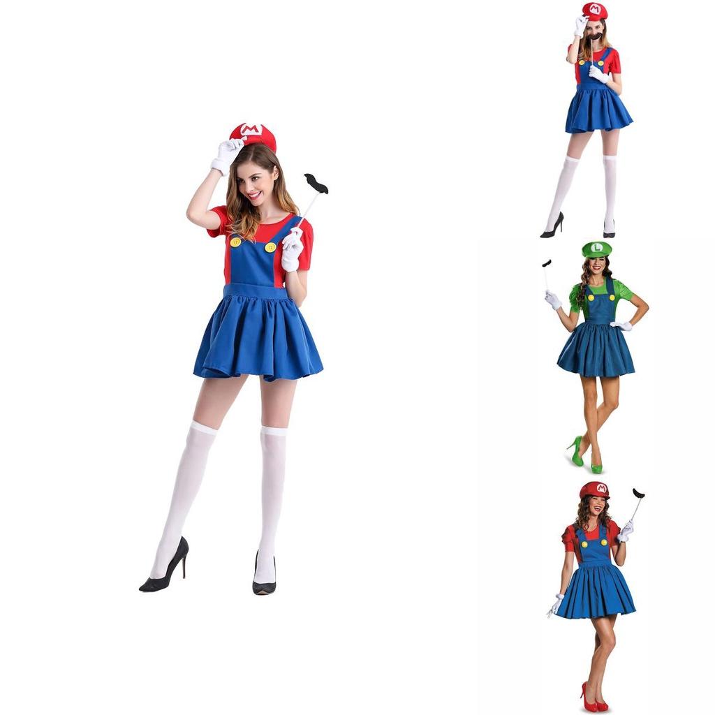 Affascinante Gonna Costume da Lavoratore Luigi di Super Mario Bros per Feste di Halloween