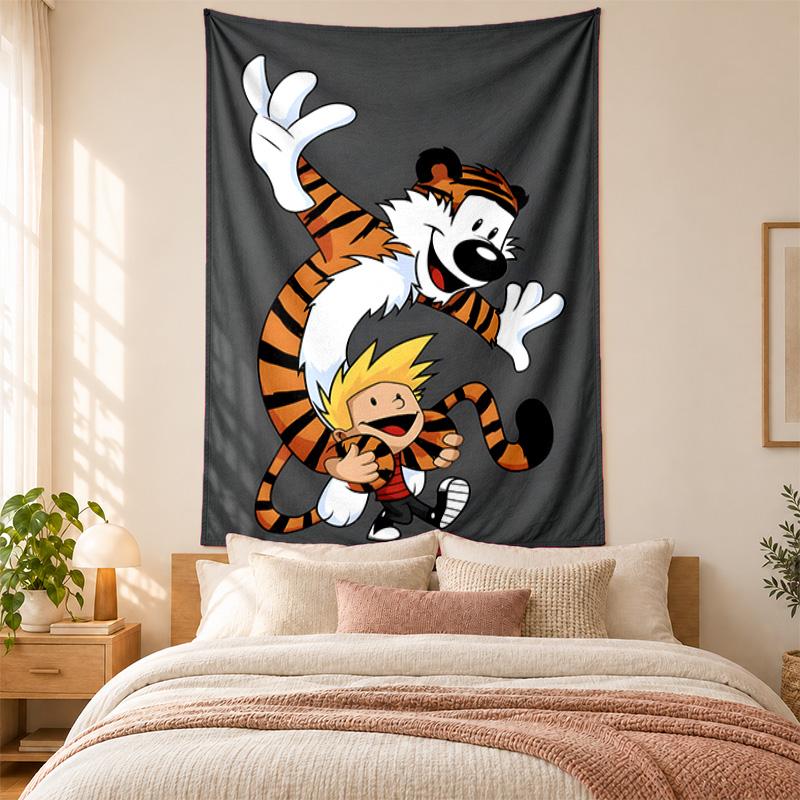 Calvin and Hobbes Tapestry highquality for decorating living room bedroom dorm walls ideal as bedroom wallart orholiday gift