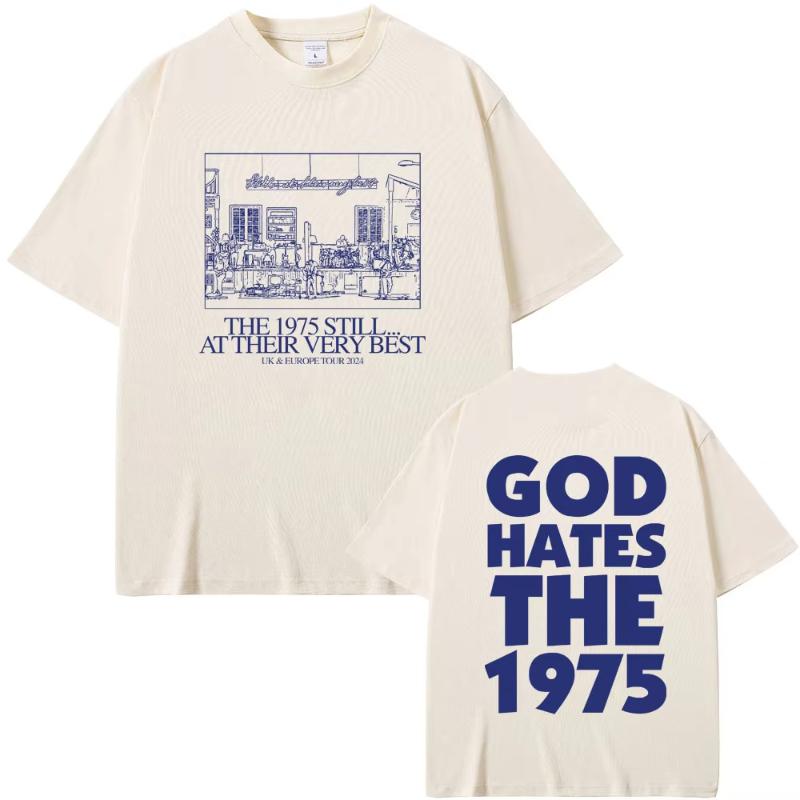 British Indie Alternative Rock Band The 1975 Still At Their Very Best Uk Europe Tour Unisex Women Tshirt God Hates The 1975 Tshirt S