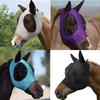 Anti-Fliegen Dehnbares Gestricktes Netzmaske Ohrenschutz Fliegenmaske Haubennetz Anti-Würmer Equine Maske Reiten Reitsportausrüstung