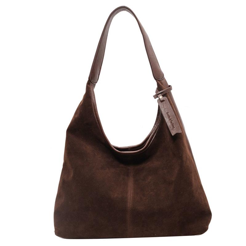 

Women s Large Capacity Retro Frosted Shoulder Tote - Autumn 2023 Fashion кофейный