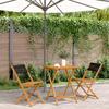 VidaXL 3-piece Bistro Set Black Polypropylene and Solid Wood, Garden Bistro Set, Balcony Set, 3281757
