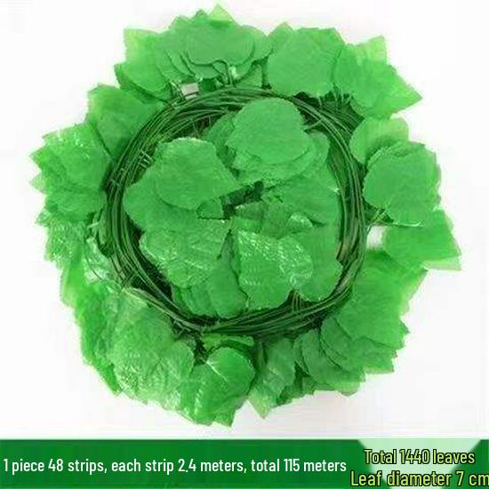 Искусственная зеленая лоза с листьями для украшения потолка