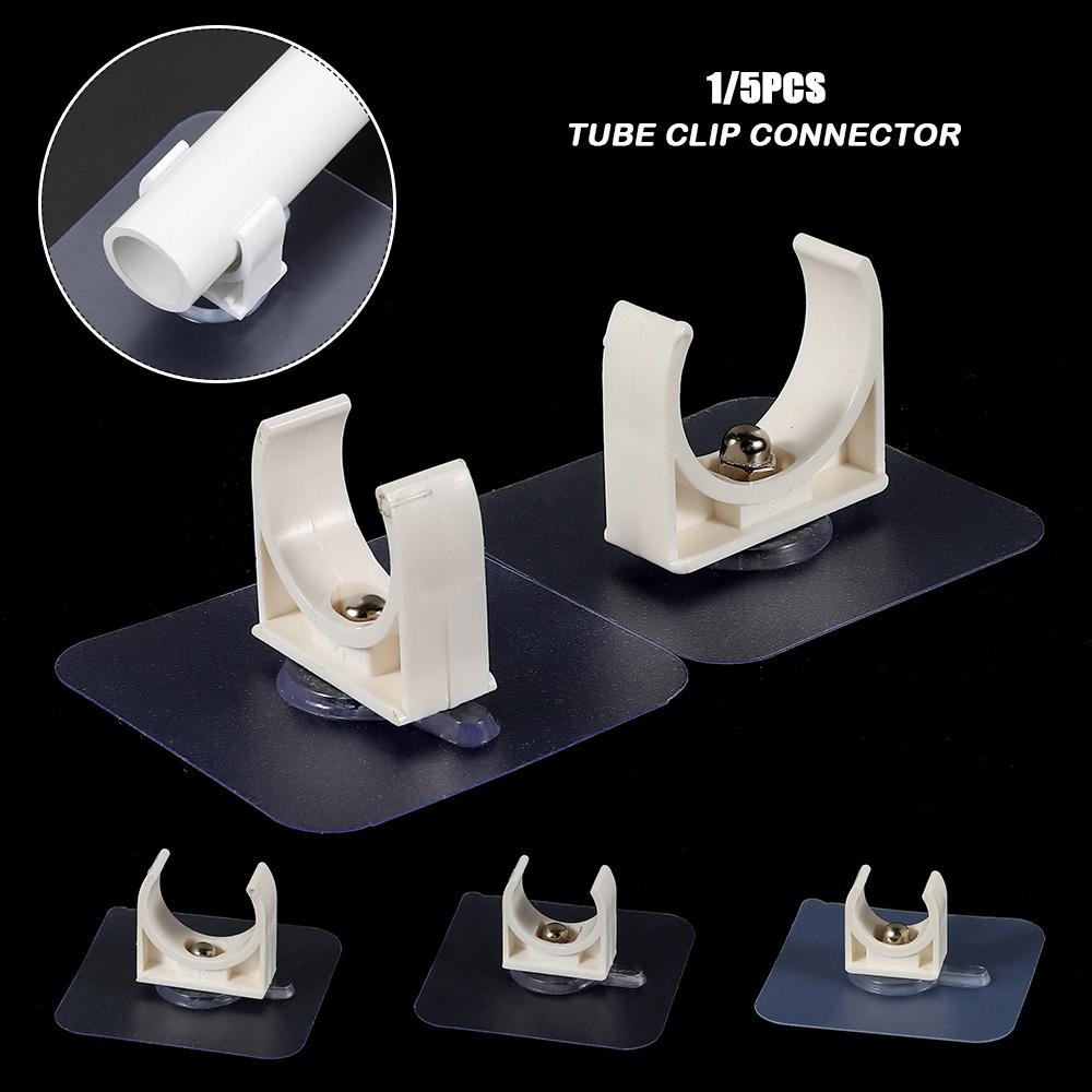 1/5Pcs Punch-free Water Tube Holder Aquarium Fish Tank Tube Clip Connector