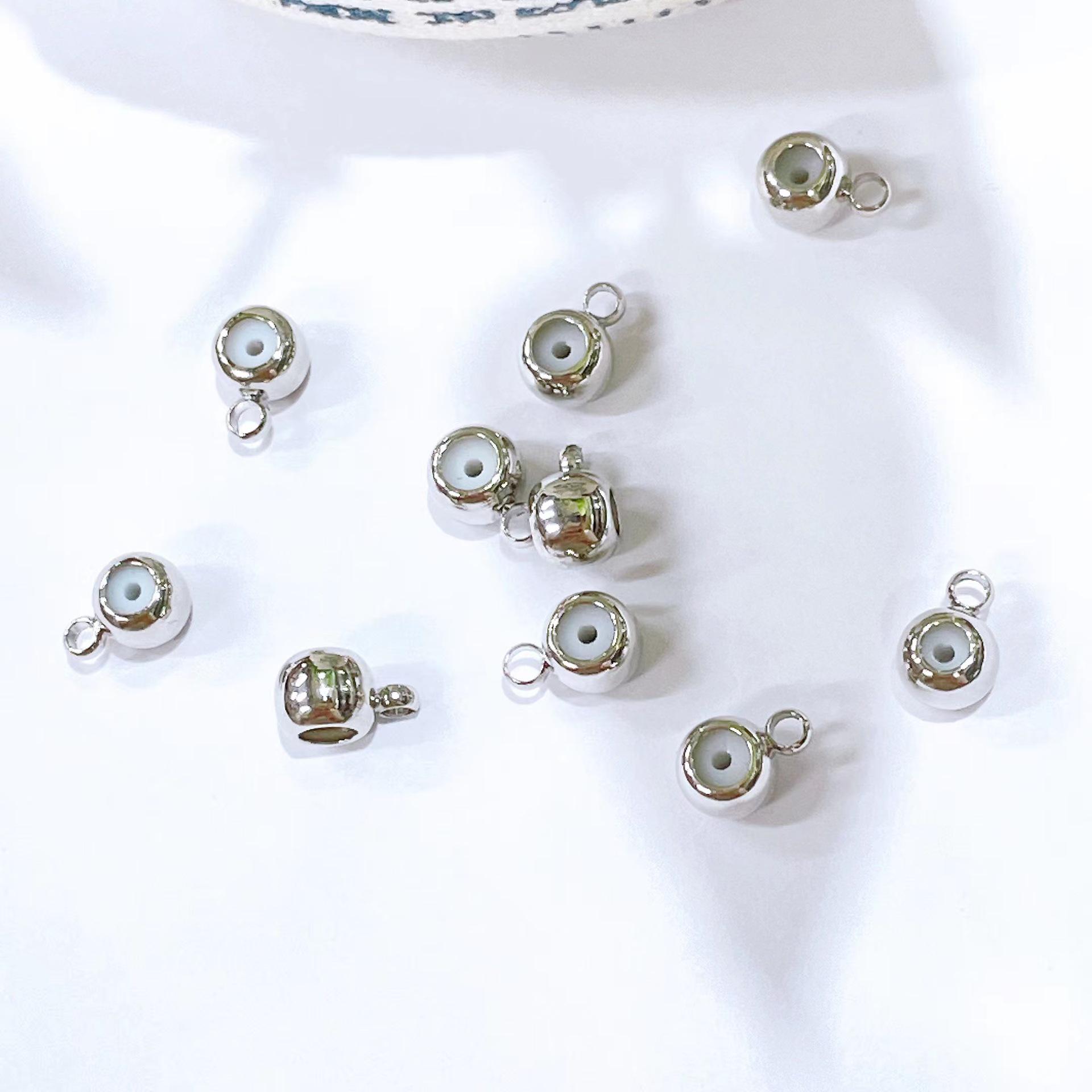 

18K Color-Staying Silicone Beads for Adjustable Necklace & Bracelet Crafting Vertical Hang 4mm Diameter, 0.6mm Hole