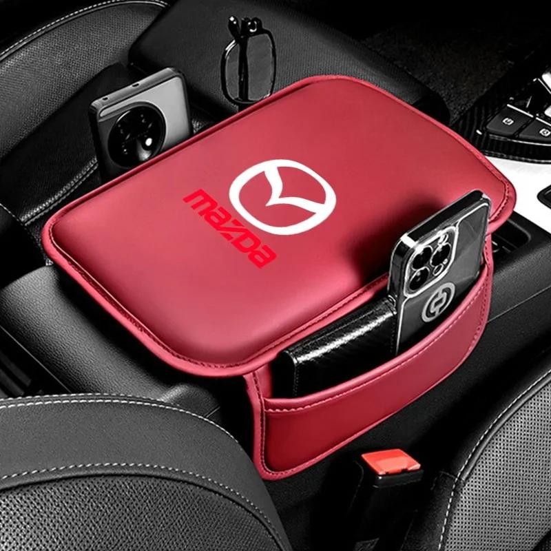 2025 Caldo Protezione Bracciolo Console Centrale in Pelle Scatola Bracciolo Auto Tappetino Tasca Portaoggetti per Mazda 3 6 Axela Atenza CX 5 MX5 auto ac