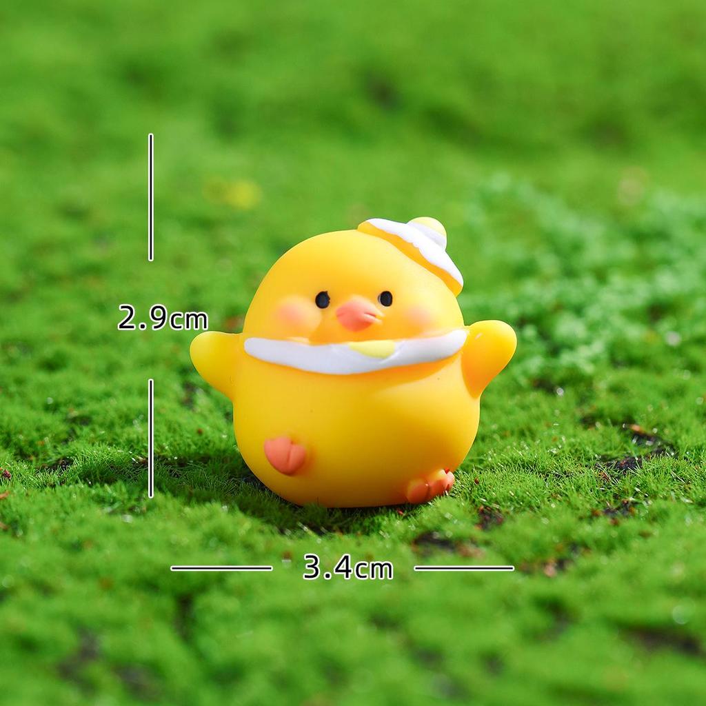 Fat Chicken Miniature Resin Craft Car Ornaments & DIY Accessories