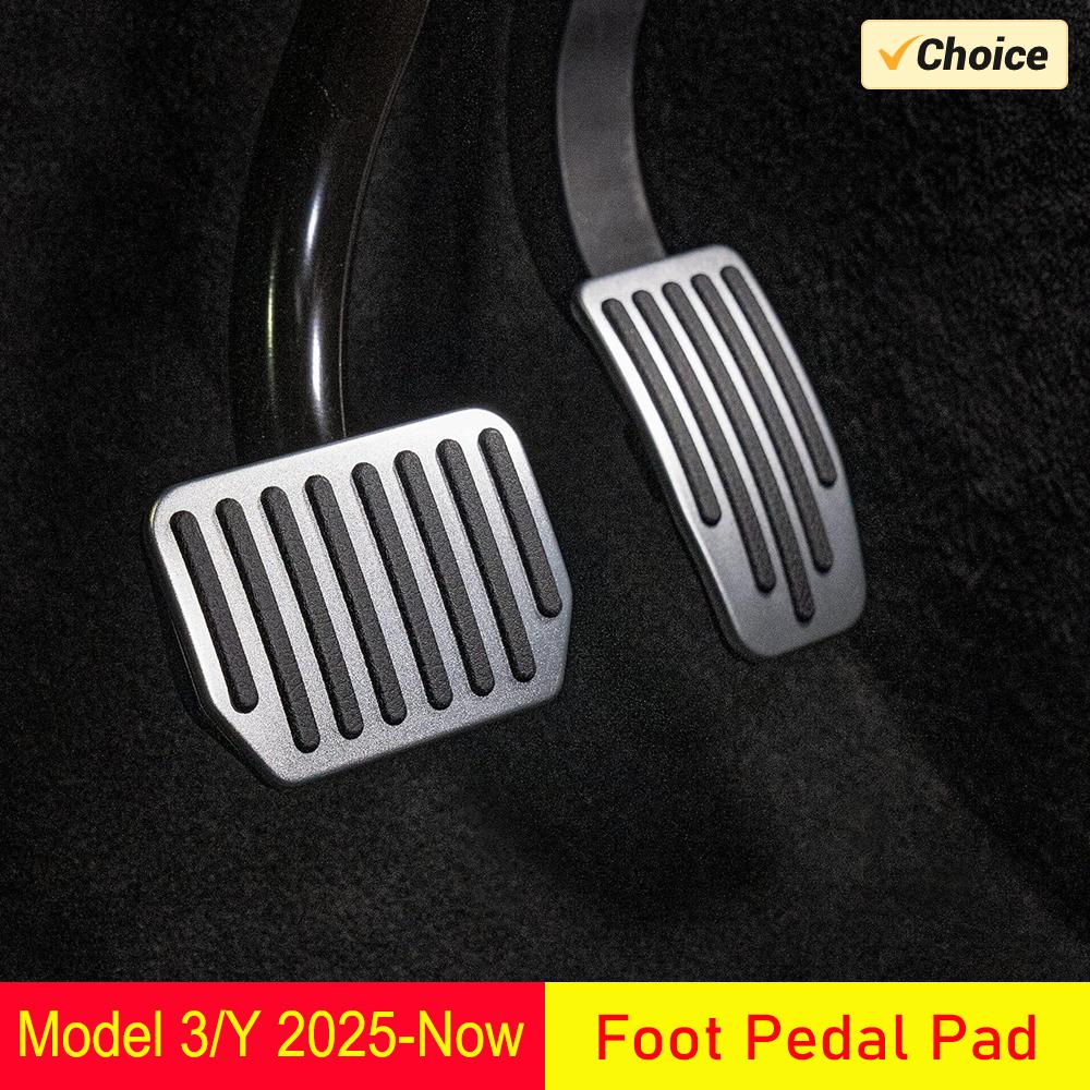 USVOTOV Foot Pedal Pad Replacement for Tesla Model 3 Model Y Juniper 2025 2026 Accelerator Brake Foot Pedal Covers Accessories