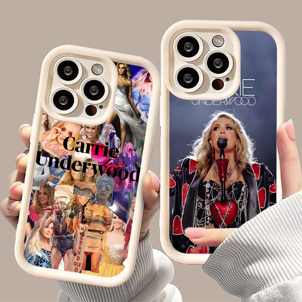 Carrie Underwood Mobile Phone Case for iPhone 17 16 15 14 13 12 11 Air Pro Max Plus Thicken TPU Colorful Cover Cellphones Pretty