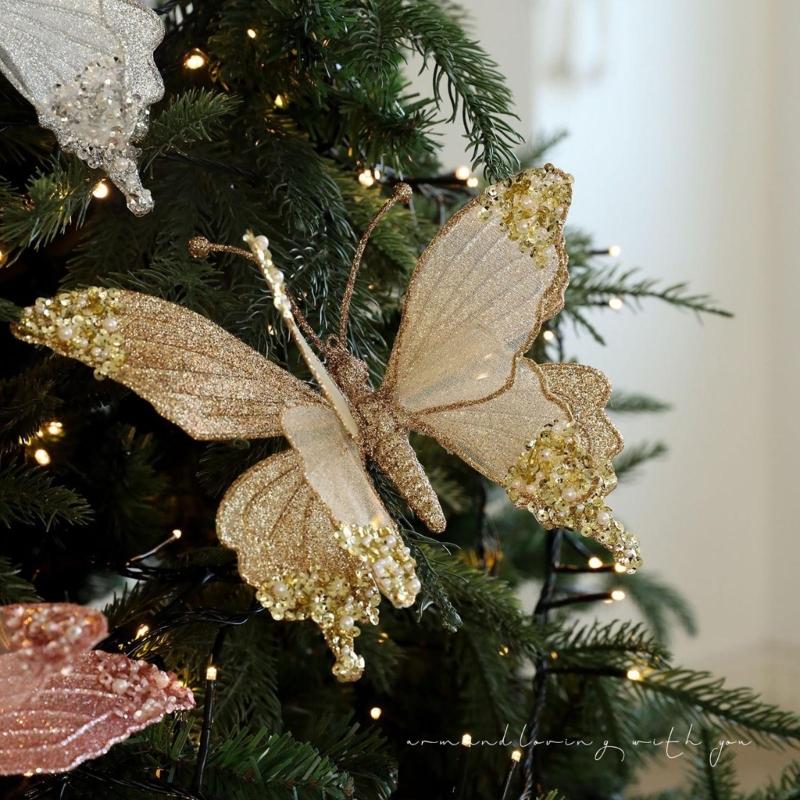 Lightweight Plastic Butterfly And Dragonflies Christmas Decorations For Indoor Outdoor Holiday Homes Party Accessories