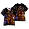 Anime Five Nights At Freddys T Shirt Vintage Washed T-shirt Graphic Print TShirt Summer Retro Short Sleeve Tees