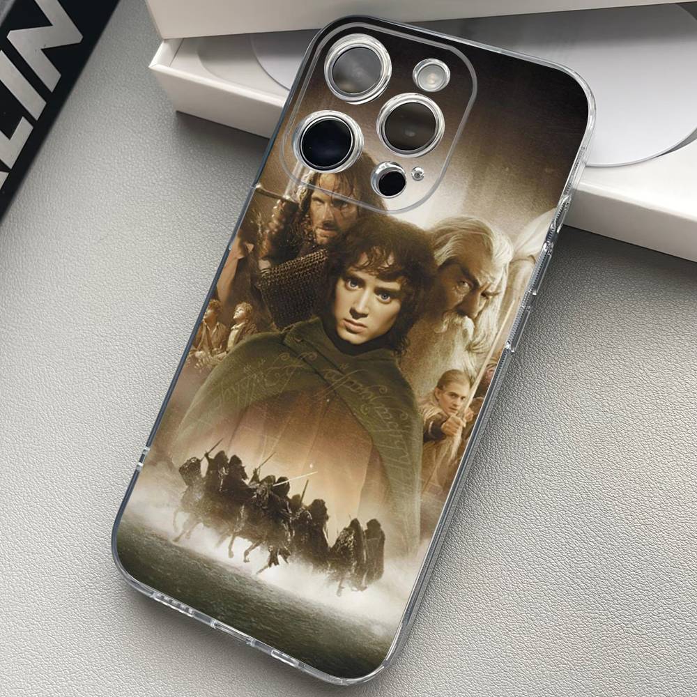 The Lord of the R-Rings Map Transparent Phone Case For iPhone 17 16 15 11 12 13 14 Pro Max Mini Soft TPU Silicone Plus