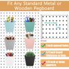 6Pack Pegboard Cups, Large Pegboard Bins with Hooks, Square Box Shape Pegboard Cup Holder Accessories for Garage Office Craft Room DIY Tools Playroom