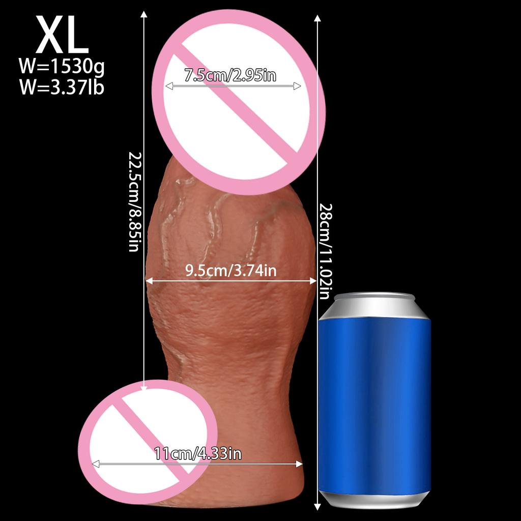 Large Glans Muscle  Super Large Simulation Penis Female Silicone Soft Anal Expansion Device  Wearing Shaped Penis Sex Toy