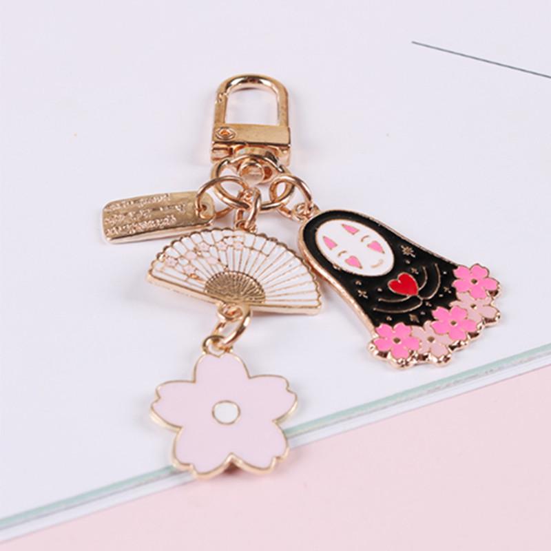 Cartoon Anime Schlüsselanhänger für Frauen Schlüsselanhänger Ring Auto Tasche Anhänger