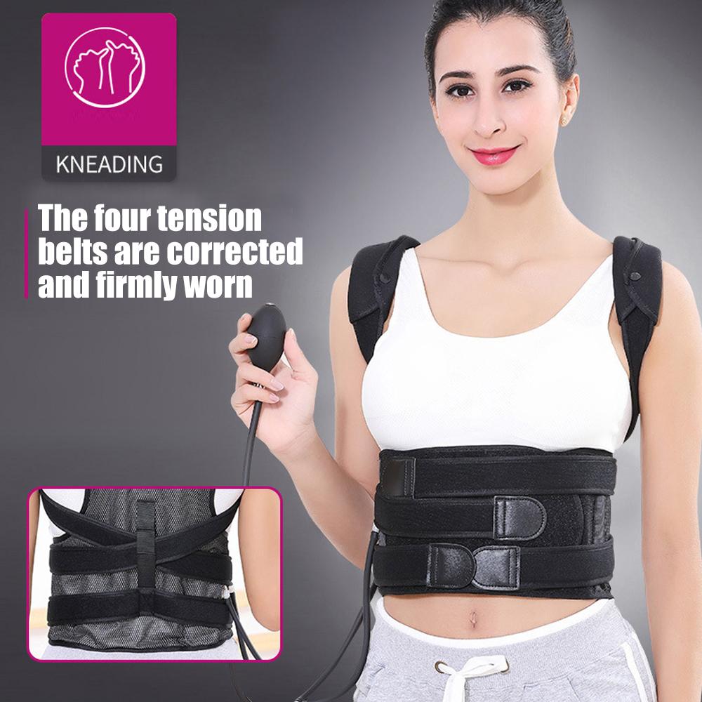 1Set Inflatable Back Brace Posture Corrector    Back Lumbar Adjustable Support Shoulder Posture Support for Back Pain Relief