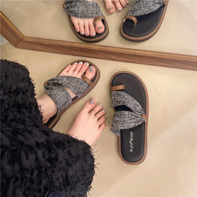 Gladiator Summer Beach Vacation Flip Flop Casaul Women Clip Toe Slippers Ladies Comfort Street Style Slides