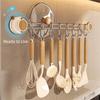 8 Hooks Suction Cup Kitchen Hook Adjustable Cooking Utensils Hanger  Cabinet