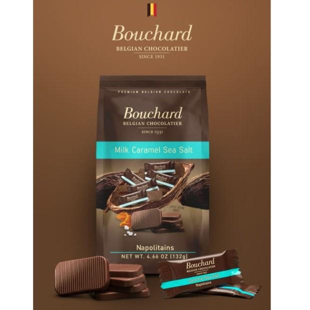 [Czekolada Bouchard] Wybierz 1 z 5 rodzajów (Mleczne/Ciemne/Karmelowe&Sól Morska/Chrupkie/Ciemne Niskocukrowe) 132g, koreańskie przekąski