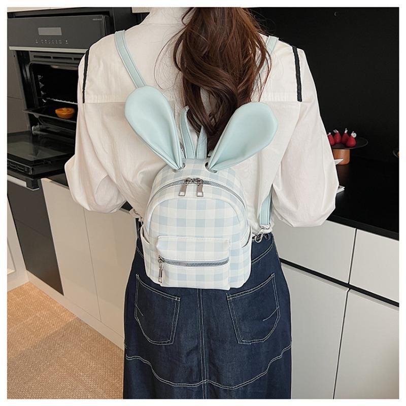 Backpack Women's Fashion Niche Student School Bag Cute Rabbit Ears Cartoon Trend High Value Travel Backpack