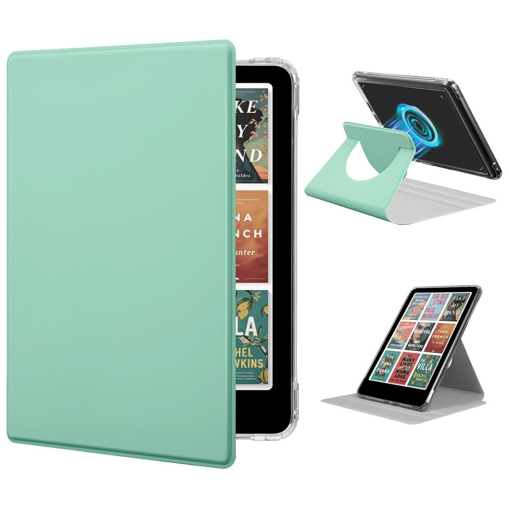 Case for 7-inch Kindle Paperwhite (12th Generation – 2024 Release) with 360-degree rotating, detachable magnetic stand