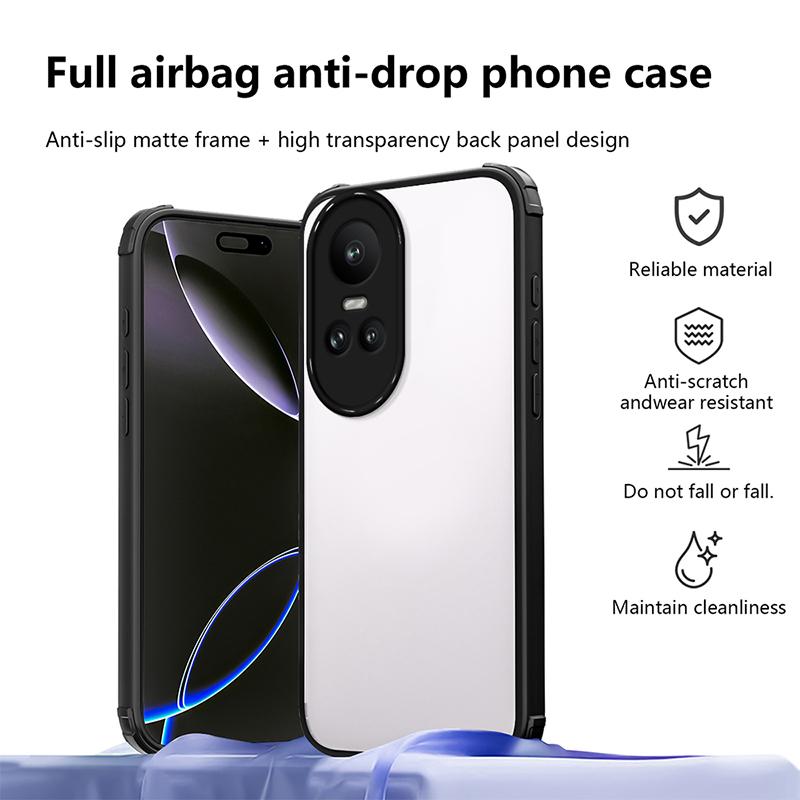 New Style Military Grade Shockproof Case For OPPO Reno 7Z 8Z Reno 10 Pro Reno 11 Pro Transparent Rugged Protector Cover Reno 11F