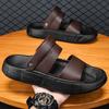Mode Herren Sommer Leder Weichsohle Boden Bequeme Lässige Sandalen Mode Leichte Hausschuhe Outdoor Anti-Rutsch Strandschuhe
