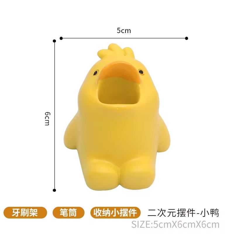 Cartoon Animal Toothbrush Holder Cute Corgi Shark Storage Stand Makeup Brushes ationery Countertop Organizer Bathroom Decoration