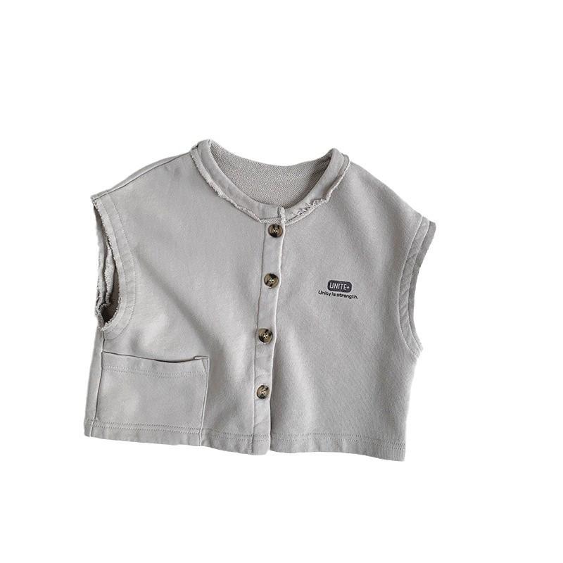 Korean Fashion Versatile Sleeveless Kids Vest For Boys And Girls