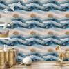 Ink Wallpaper Light Gray, Blue, Turquoise and Gray 50x1000