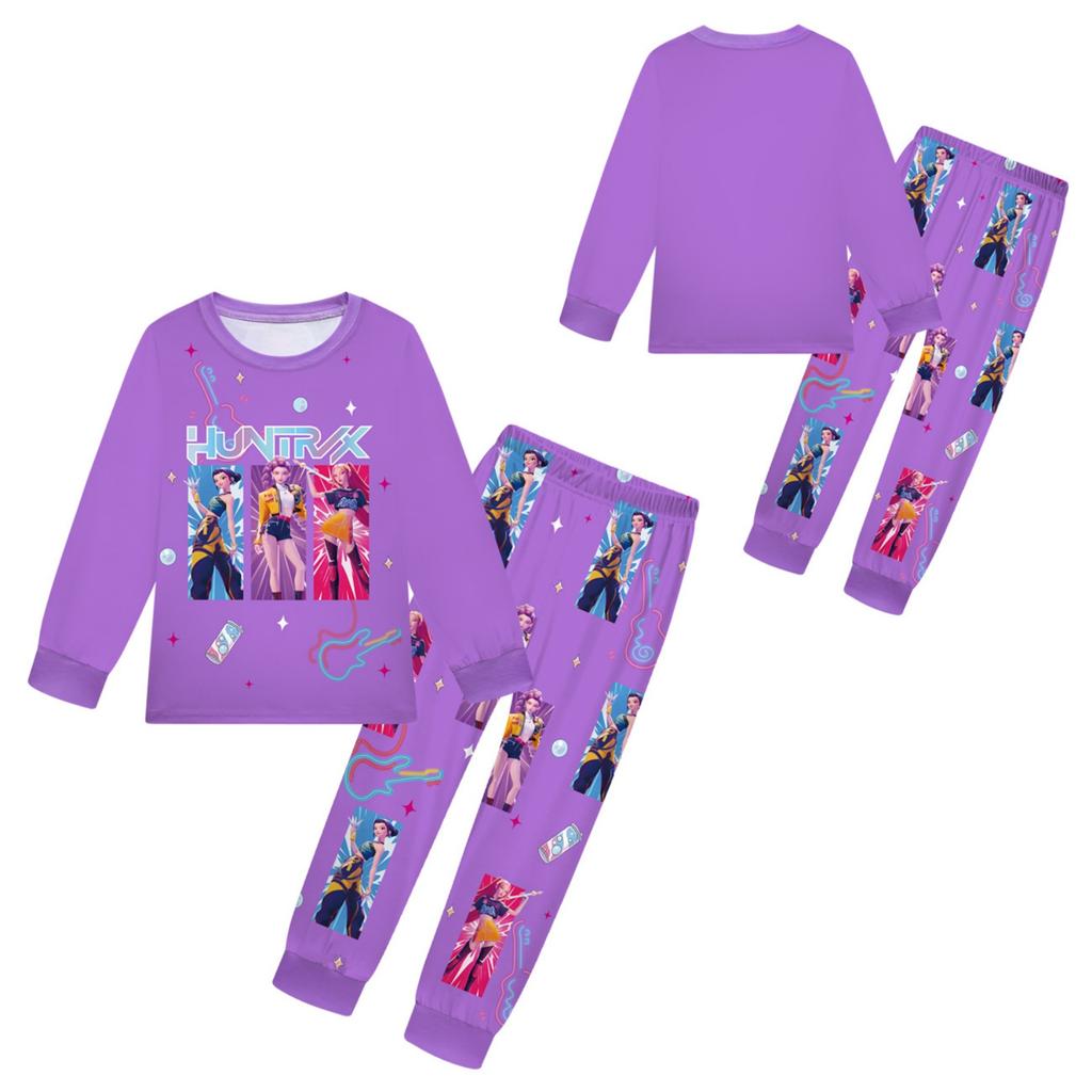 Children's Witch  Girls Printed Suit Long Sleeve Pants Suit