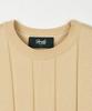 NODU Round Ribbed Short Sleeve Knit [Beige]