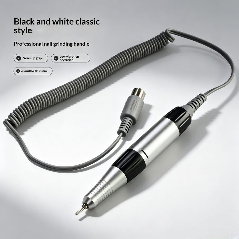 Electric Nail Drill Handpiece 5 PIN Fast Heat Dissipation Low Noise Replaceable Pen Handle for Manicure Pedicure Polish Grinding